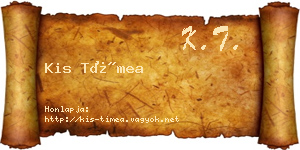 Kis Tímea névjegykártya