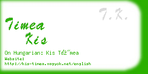 timea kis business card